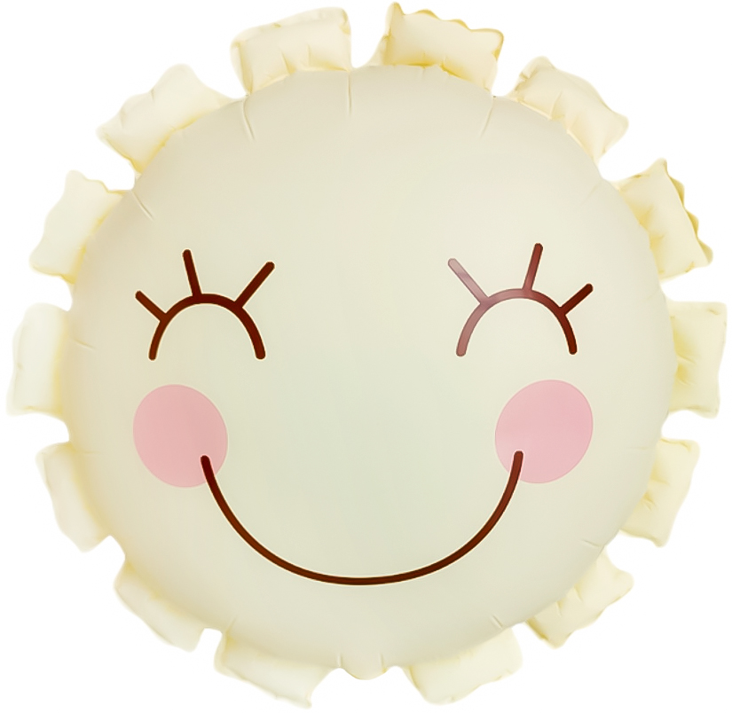 Шар (22''/56 см) Фигура, Солнышко, Кремовый, 1 шт. в уп.