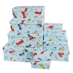 Набор коробок Машинки, 33*20*13 см, 10 шт. в упак. 