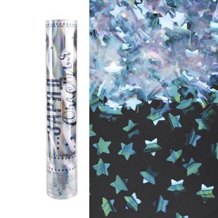 Пневмохлопушка (12/30 см), Заряд Счастья!, Звезды фольга, Хамелеон, 1 шт.