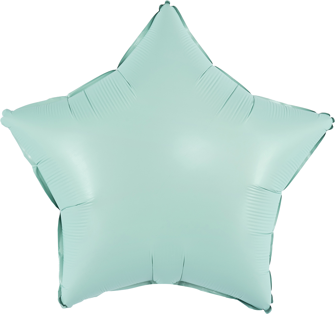 Шар (18''/46 см) Звезда, Нежная мята, Сатин, 1 шт.