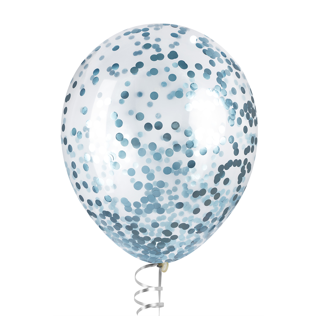 Конфетти фольга Круг, Голубой, Хром, 1 см, 50 г.