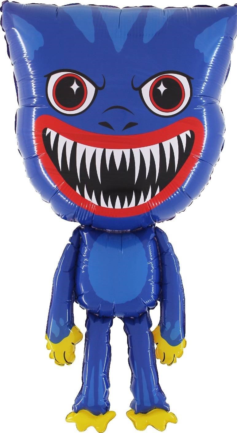 Шар (28''/71 см) Фигура, Зубастики, Зубабасси, Синий, 1 шт.