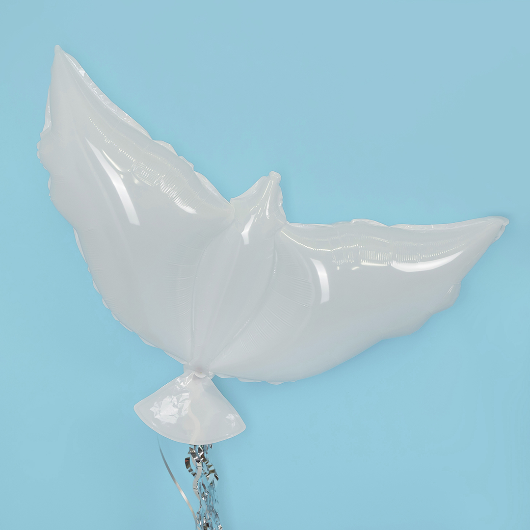 Шар (34''/86 см) Фигура, Голубь, Белый, 1 шт. в уп.