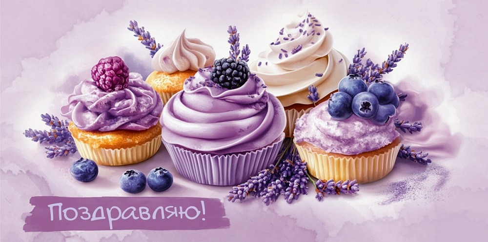 Конверты для денег, Поздравляю! (нежные капкейки), 10 шт.