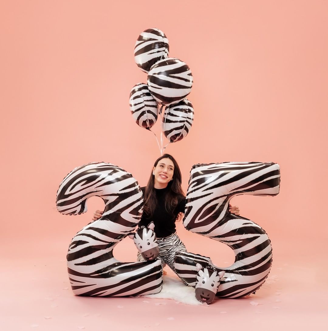 Шар (18''/46 см) Круг, Сафари, Зебра, 1 шт.