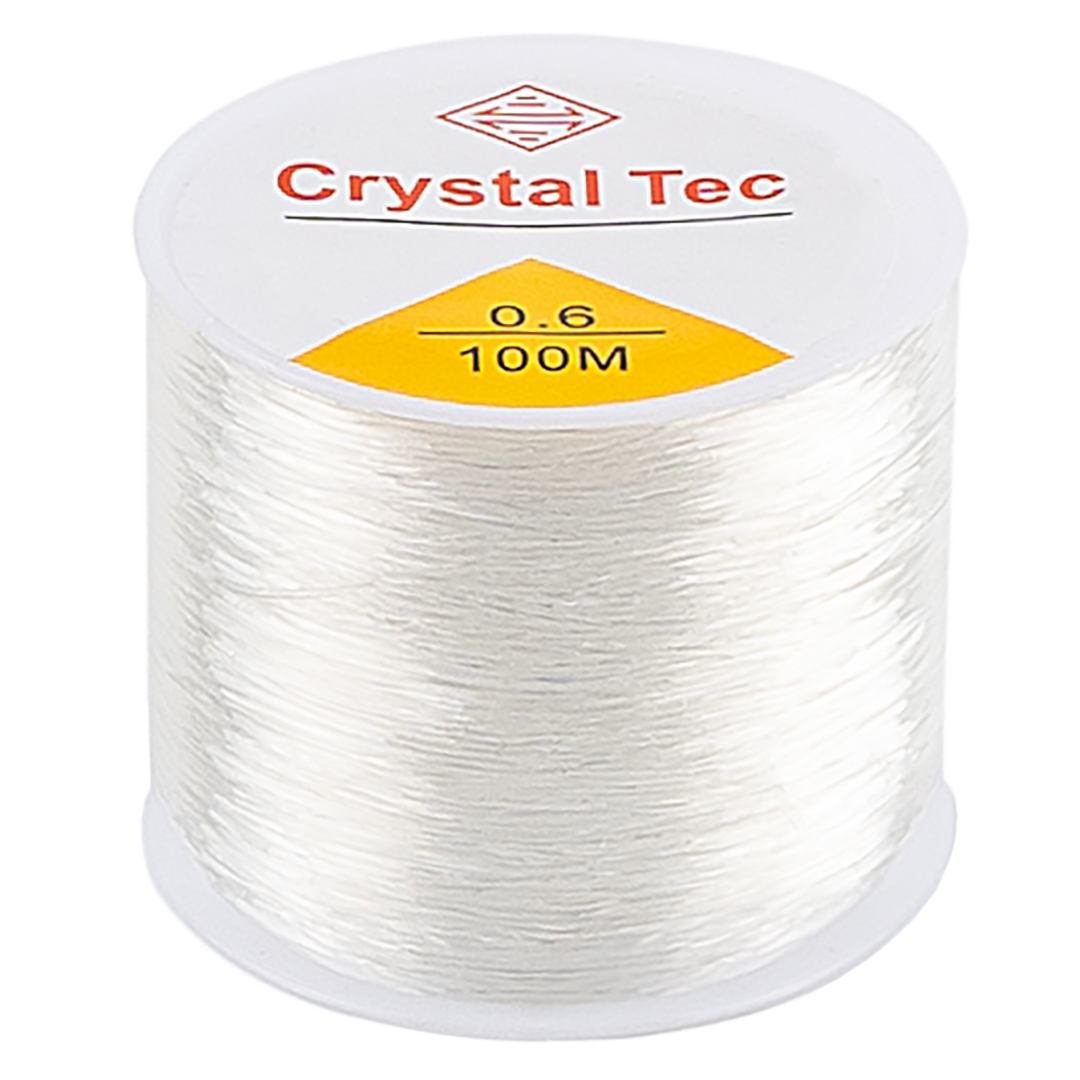 Нить эластичная (резинка) (0,6 мм*100 м) Прозрачный, 1 шт.