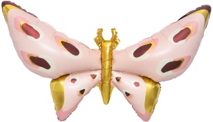 Шар 3D (45''/114 см) Фигура, Бабочка, Карнавальные крылья, Розовый, 1 шт. в уп.