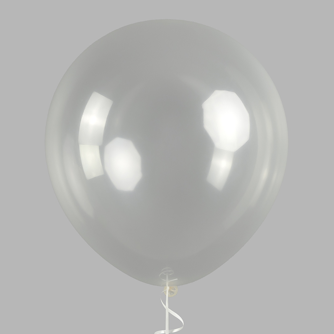 Шар (18''/46 см), Прозрачный, кристалл, 10 шт.