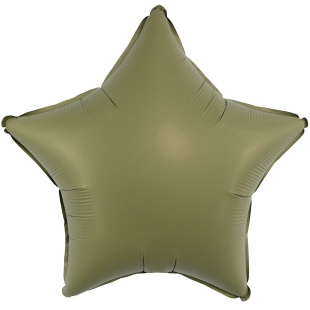 Шар (18''/46 см) Звезда, Оливковый, Матовый, 1 шт.