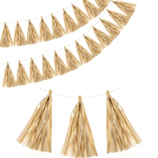Гирлянда Тассел, Золото, 35*12 см, 12 листов.