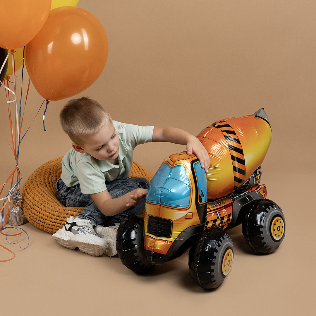 Шар 3D (30''/76 см) Фигура, Бетономешалка, 1 шт. в уп.