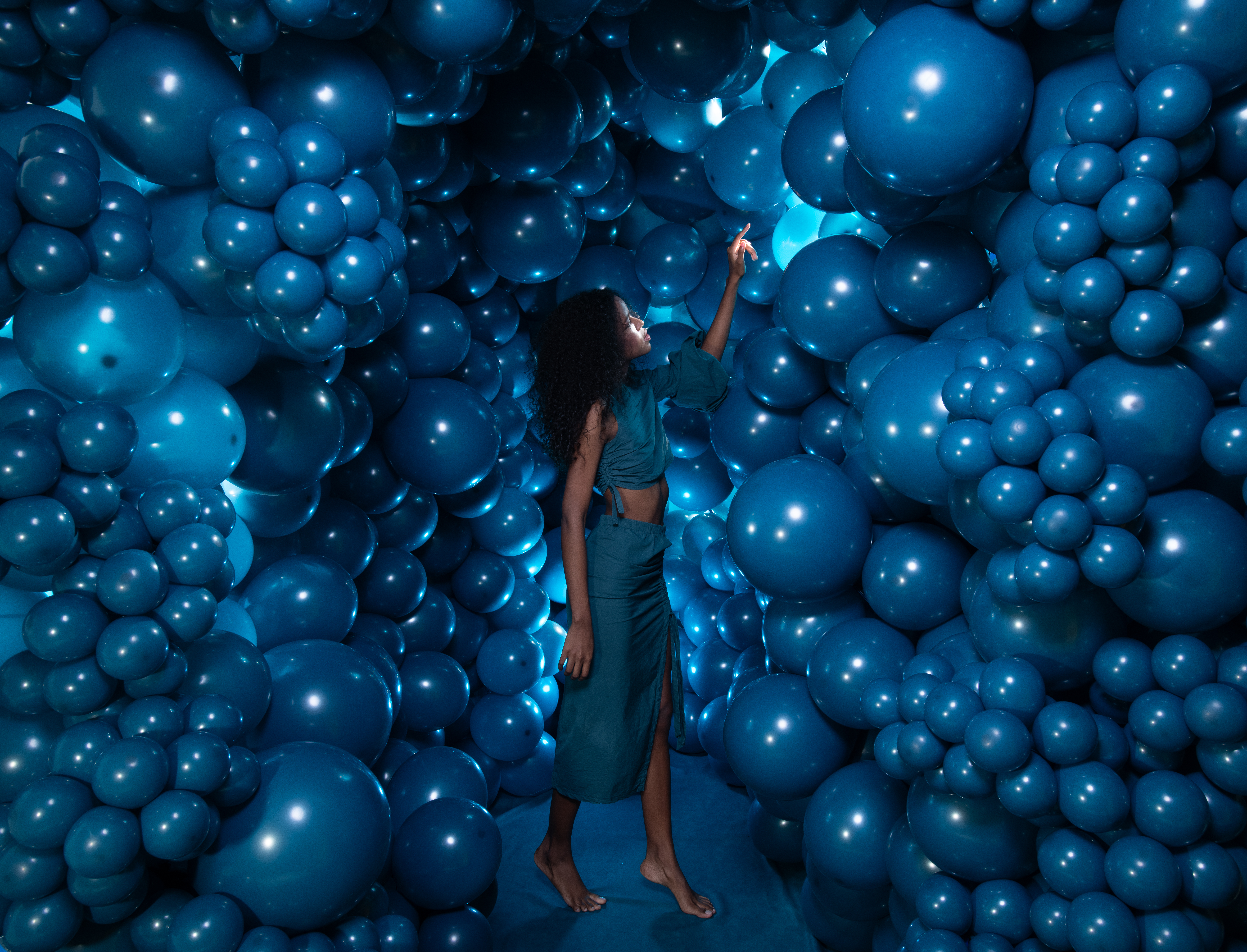 Шар (12''/30 см) Линколун, Глубокий бирюзовый (035), пастель, 50 шт.