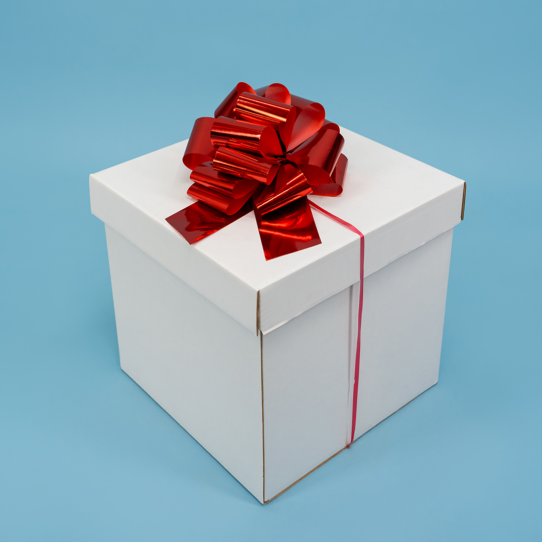 Бант Шар, Красный, Металлик, 21 см, 1 шт. в упак. 