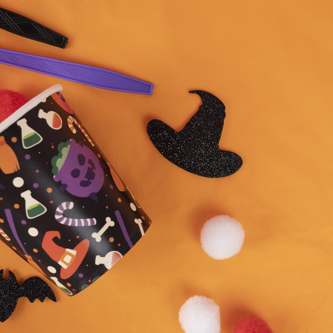 Наклейки Веселый Хэллоуин, 2-8 см, Черный, 20 шт.