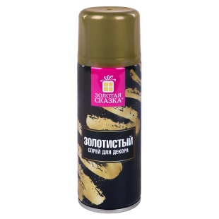 Спрей для декора, 250 мл, 50 г, Золото, 1 шт. 