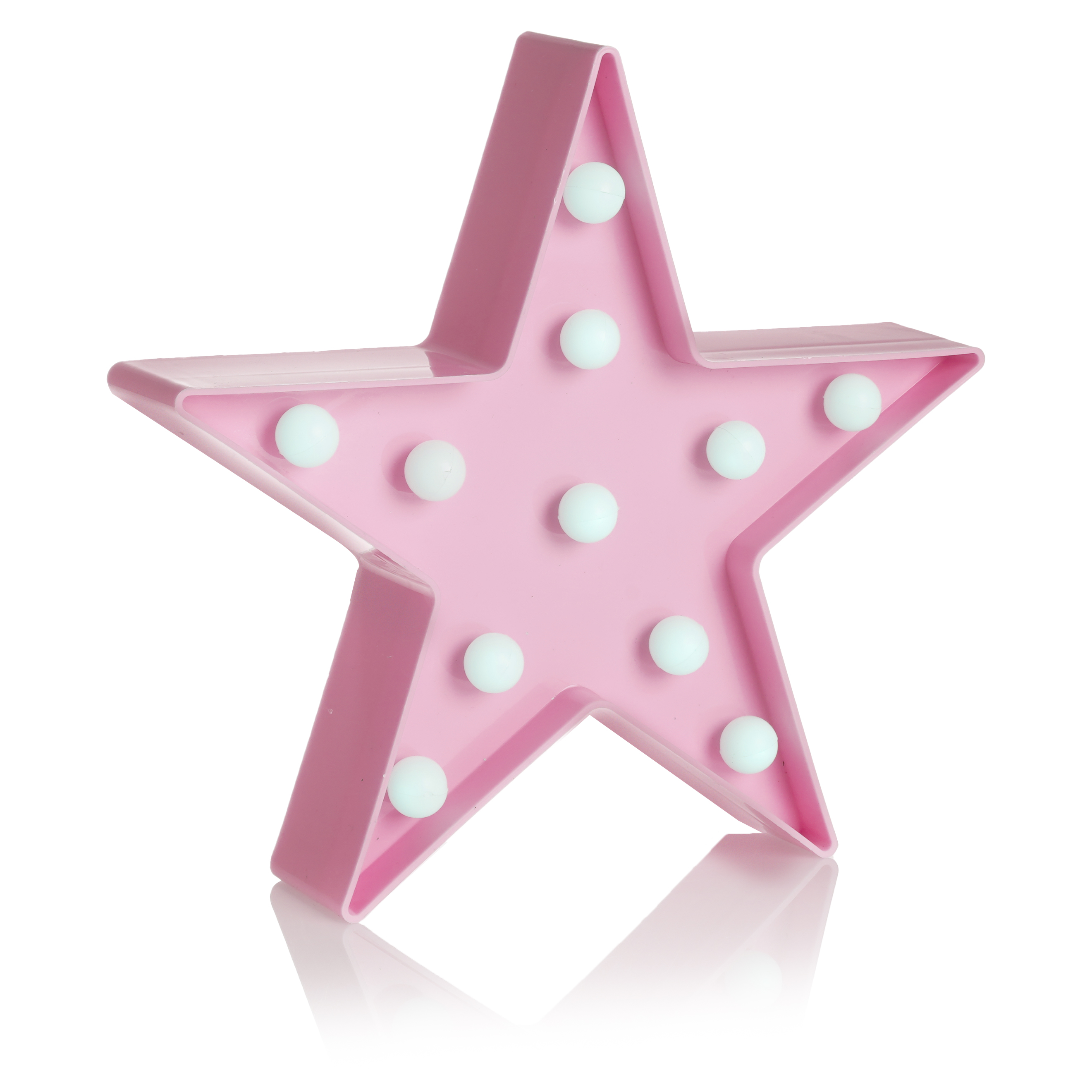 Световая фигура Звезда, 24*24*4,5 см. Розовый, 1 шт.