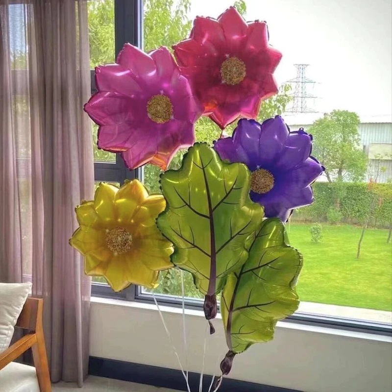 Шар (21''/53 см) Цветок, Георгина, Розовый, 1 шт. в уп. (цв.этик.)