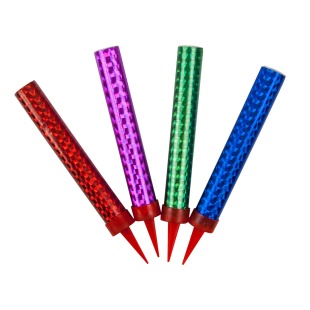 Свеча Фонтан для торта, Цветное пламя, 30 сек, 10 см, 4 шт.