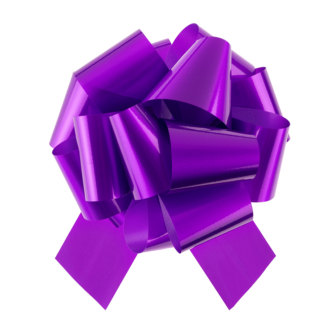 Бант Шар, Фиолетовый, Лаковый, 21 см, 1 шт. в упак. 