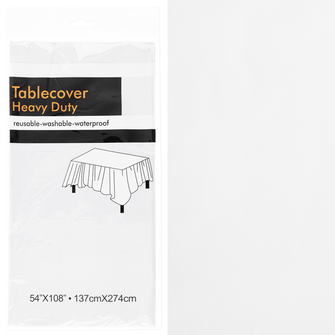 Скатерть одноразовая, Мастхэв, Белый, 137*274 см, 1 шт.