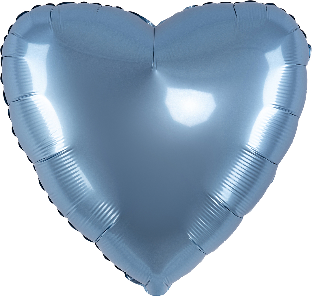 Шар (18''/46 см) Сердце, Стальной синий, Сатин, 1 шт.