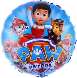 Шар (18''/46 см) Круг, Щенки, Дружная команда, 1 шт. в уп.