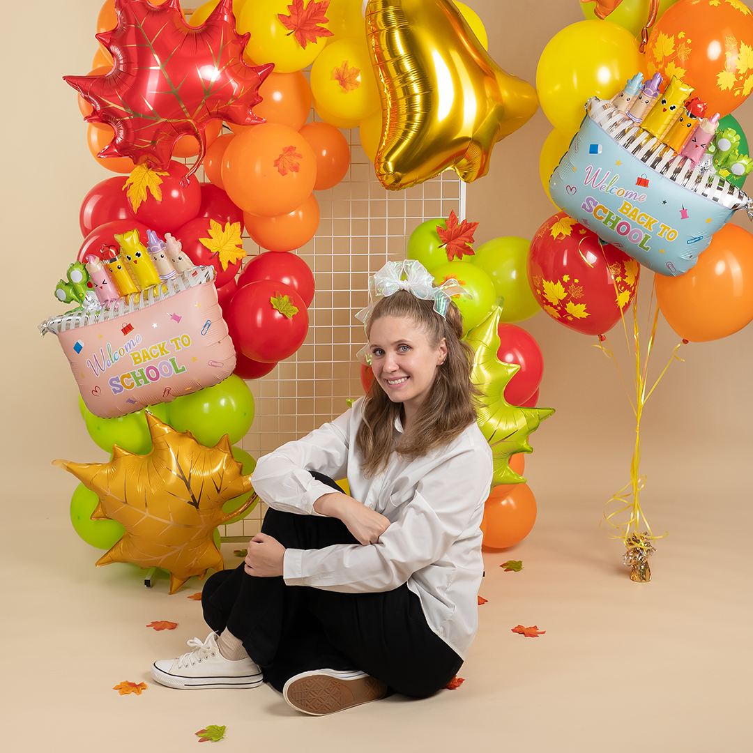 Шар (26''/66 см) Фигура, Школьный пенал, Розовый, Сатин, 1 шт.