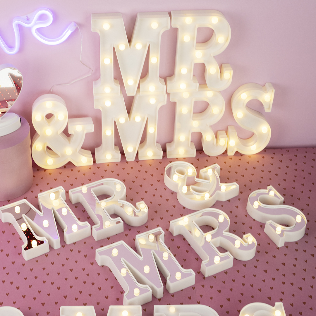 Набор световых фигур MR & MRS, 21 см. Белый, 1 шт.