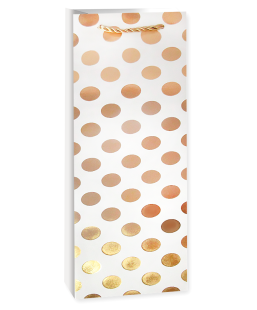 Пакет подарочный для вина, 210гр, Золотой узор, Дизайн №4, Металлик, 38*11*11 см, 1 шт.