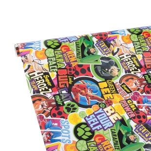 Упаковочная бумага (0,7*1 м) Леди Баг и Супер-кот, Комиксы, 2 шт.