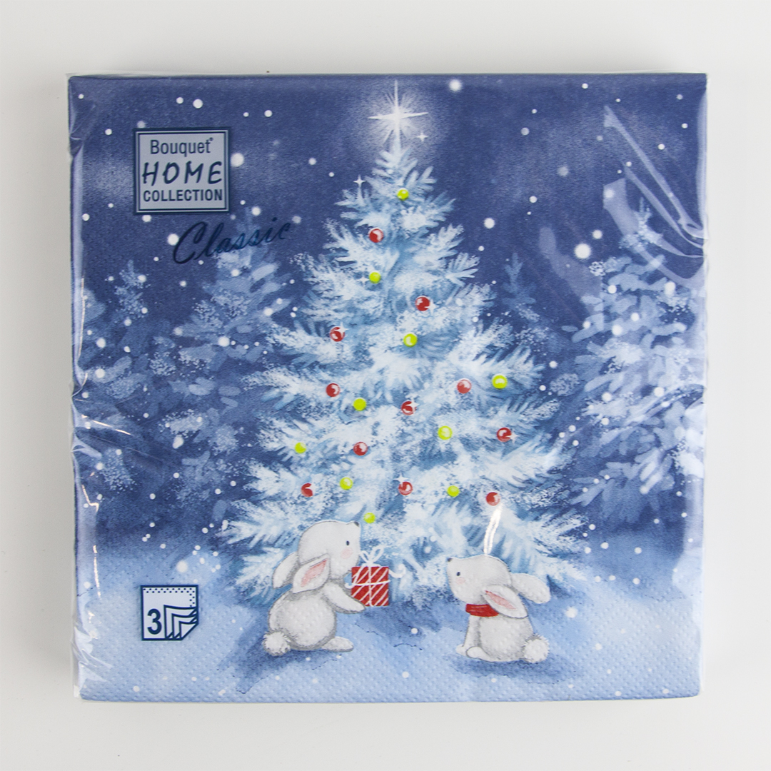 Сервировочные салфетки, Новогодняя ночь, 33*33 см, 20 шт.