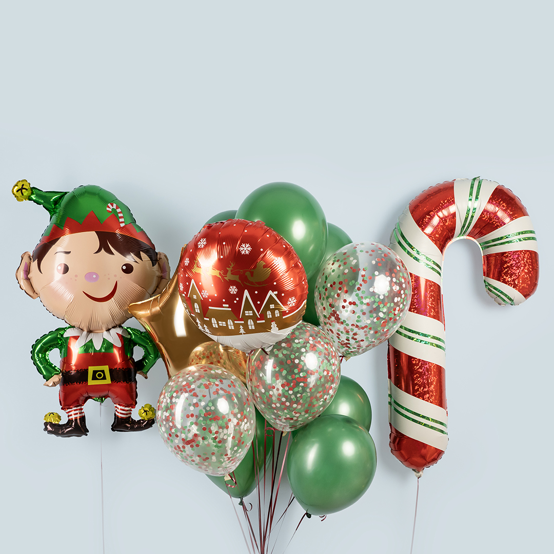 Шар (41''/104 см) Фигура, Леденец трость, Красный, Голография, 1 шт.