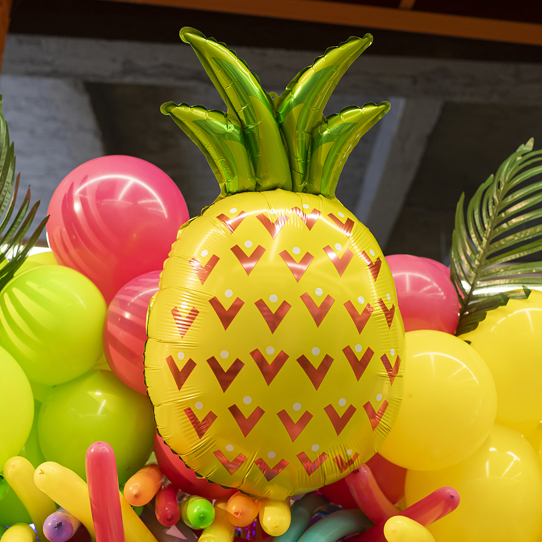 Шар (30''/76 см) Фигура, Ананас, Желтый, 1 шт. в уп.