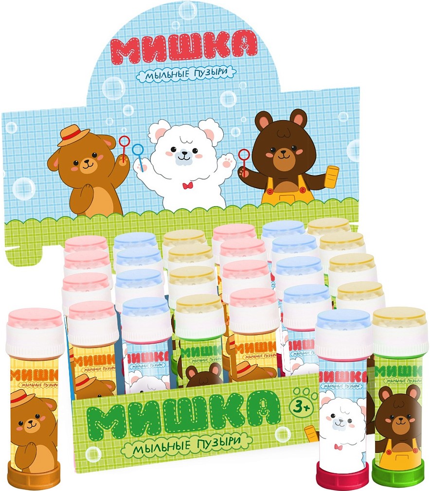 Мыльные пузыри Любимый мишка, 60 мл. 36 шт.