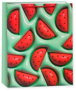 Пакет подарочный, 210гр, Фрукты Ягодки, Дизайн №4, 32*26*12 см, 1 шт.