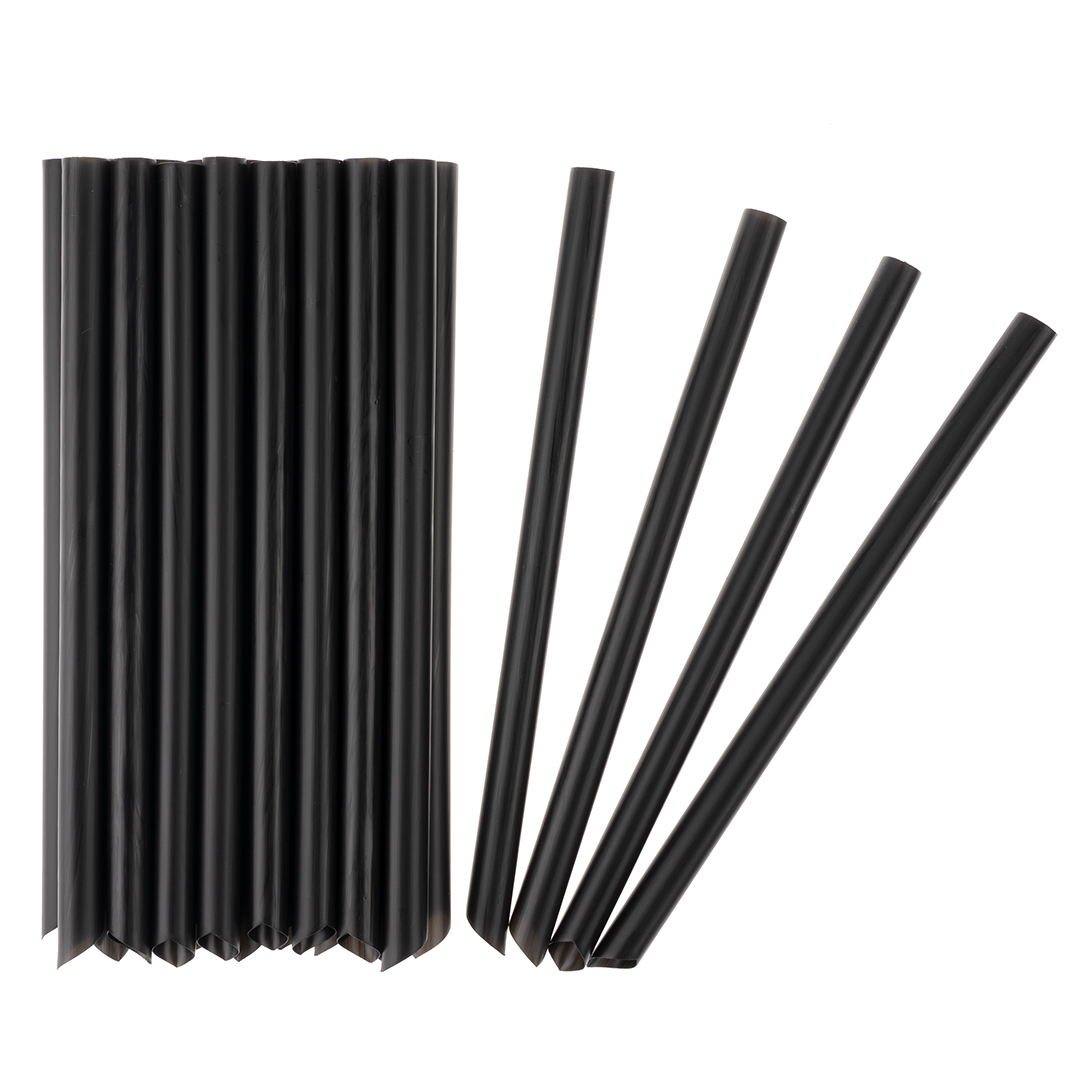Трубочки для коктейлей (пластик), Широкие, Черный, 50 шт. в упак. 
