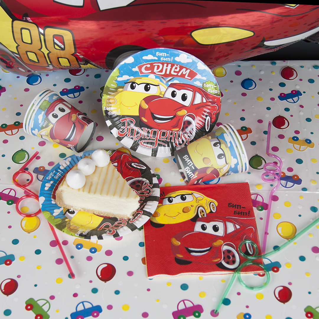 Сервировочные салфетки, Веселые машинки, 33*33 см, 20 шт.