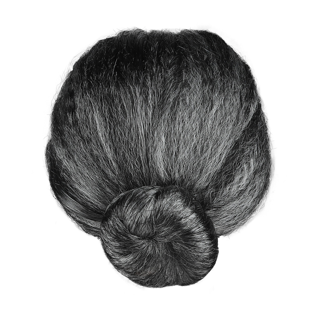 Парик карнавальный, 140 гр, Старушка, Седой, 1 шт. в упак. 