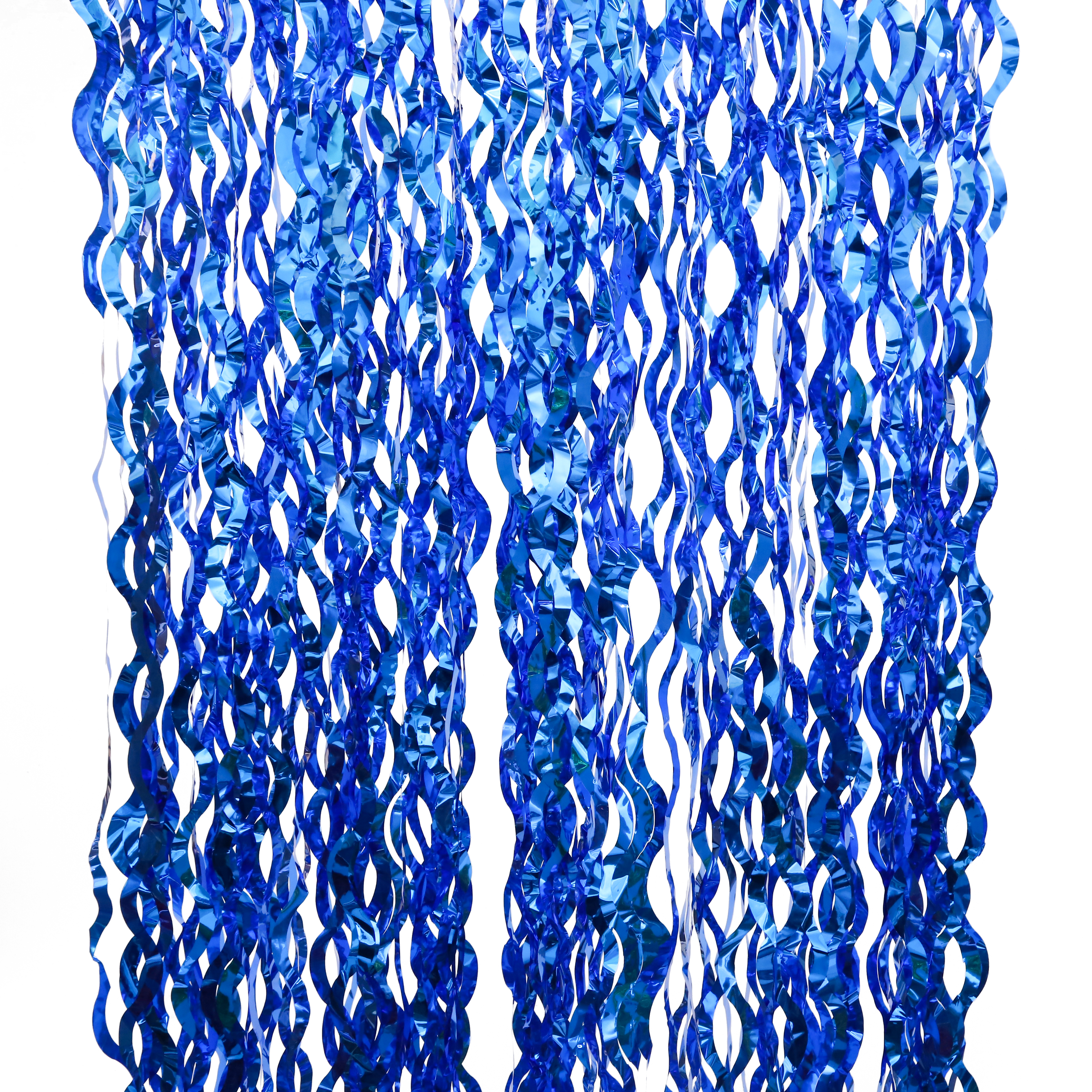 Занавес Волна, Синий, Металлик, 100*200 см, 1 шт.