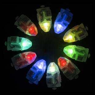 Подсветка в шар, постоянное свечение, 1,5*1,1*3 см. Разноцветный, 10 шт.
