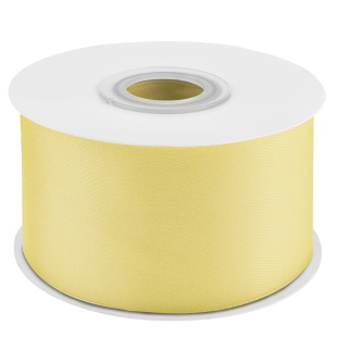 Лента атласная (3,8 см*22,85 м) Нежно-желтый, 1 шт.