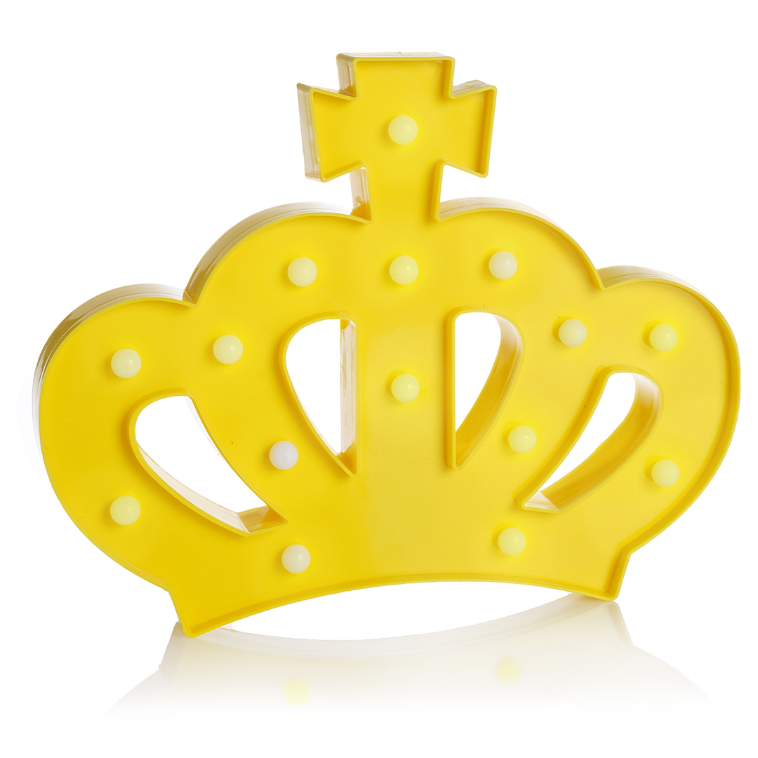 Световая фигура Корона, 22,5*28 см. Желтый, 1 шт.