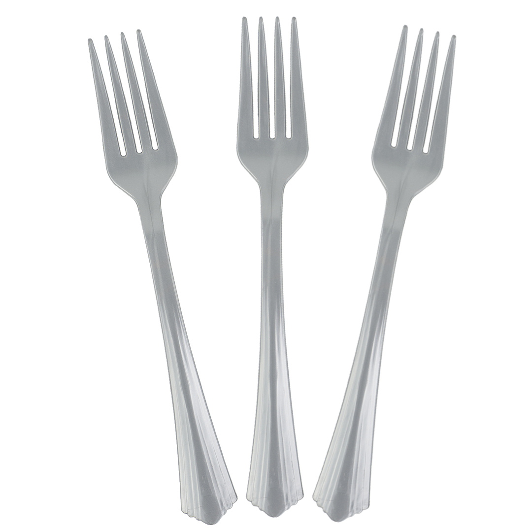 Вилки, Матовое серебро, 18 см, 10 шт. в упак. 