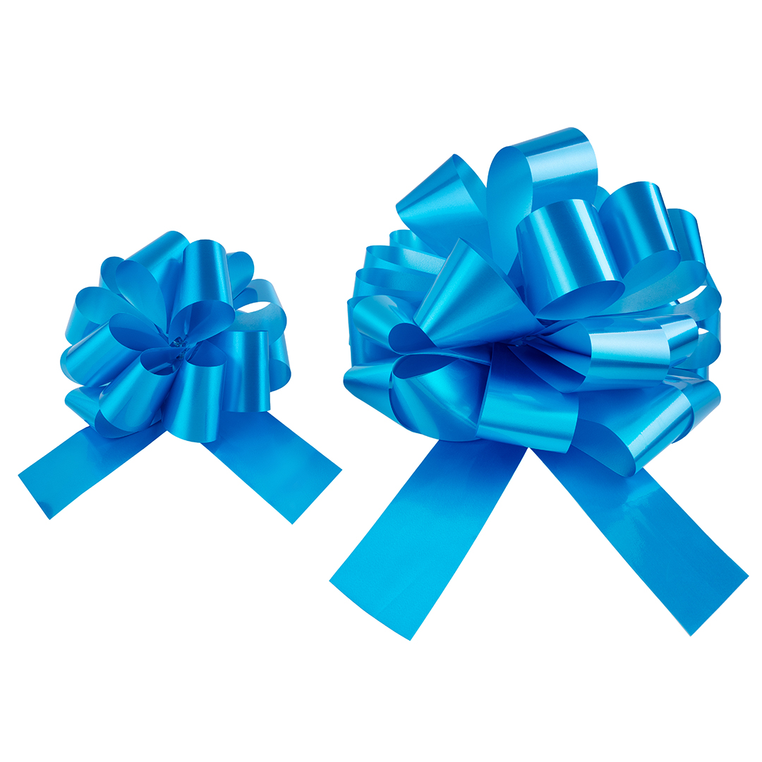 Бант Шар, Голубой, Лаковый, 21 см, 1 шт. в упак. 