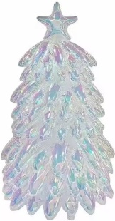 Шар (39''/99 см) Фигура 3D, Новогодняя елочка, Прозрачный, Хамелеон, 1 шт. в уп.