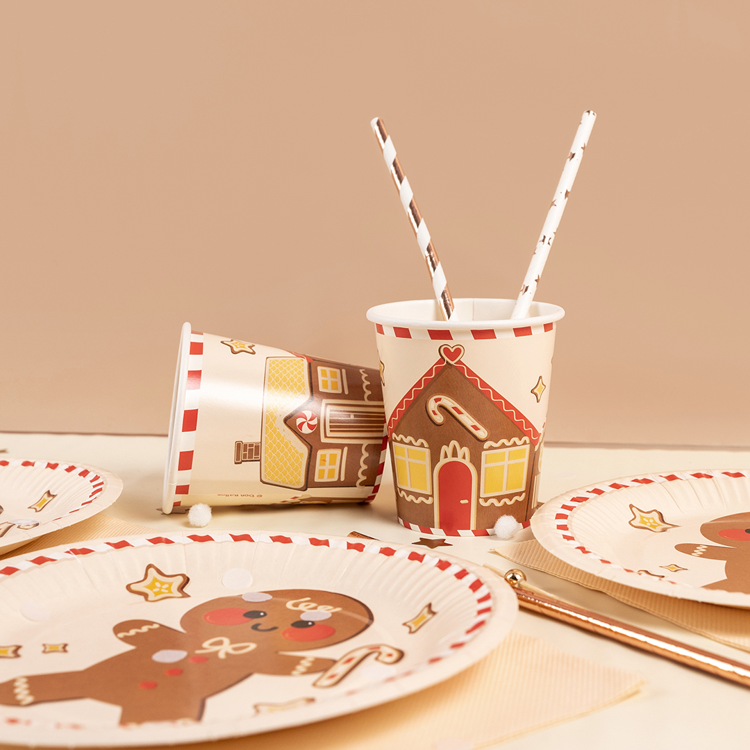Стаканы (250 мл) Пряничный человечек, 6 шт.