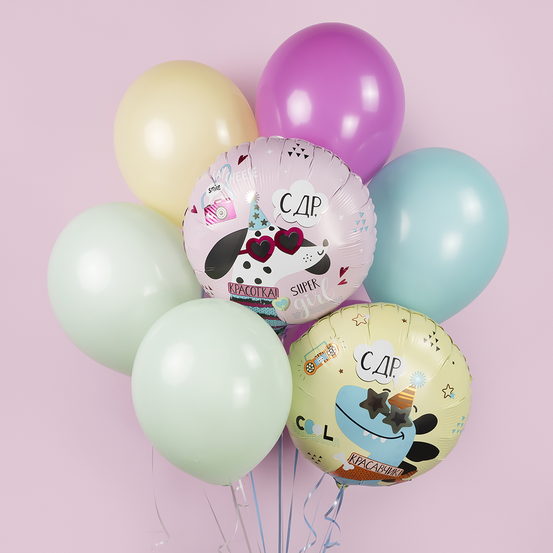 Шар (12''/30 см), Нежная мята, макарунс, 100 шт.