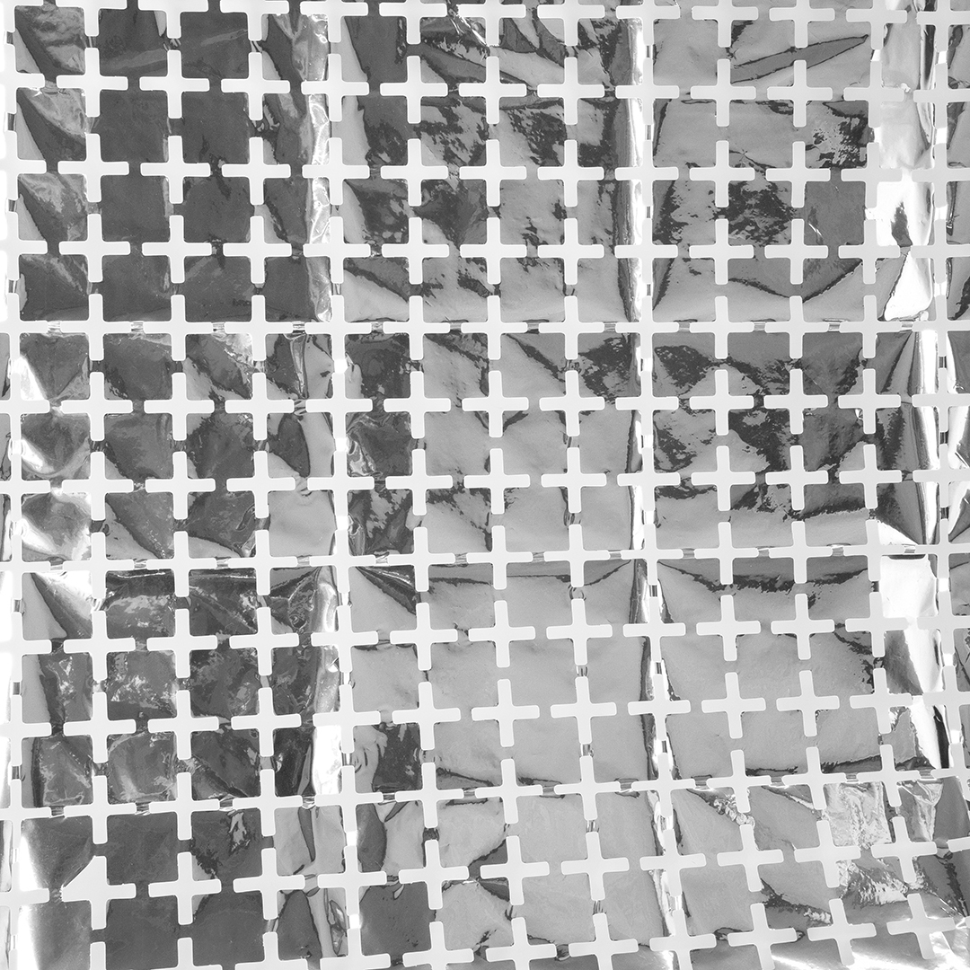 Занавес Мозаика, Серебро, Металлик, 100*200 см, 1 шт.