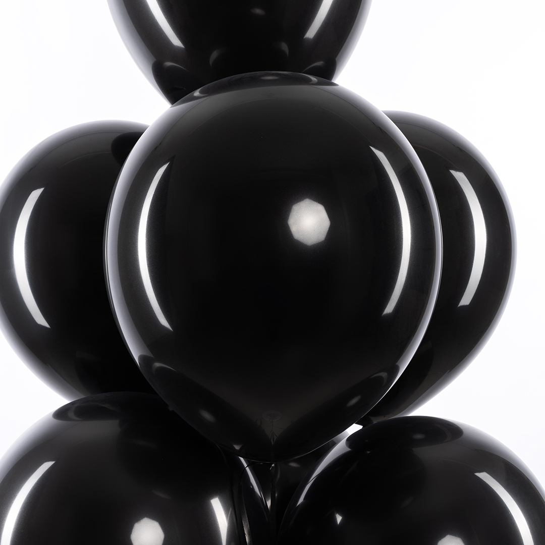 Шар (12''/30 см), Черный, пастель, 100 шт.
