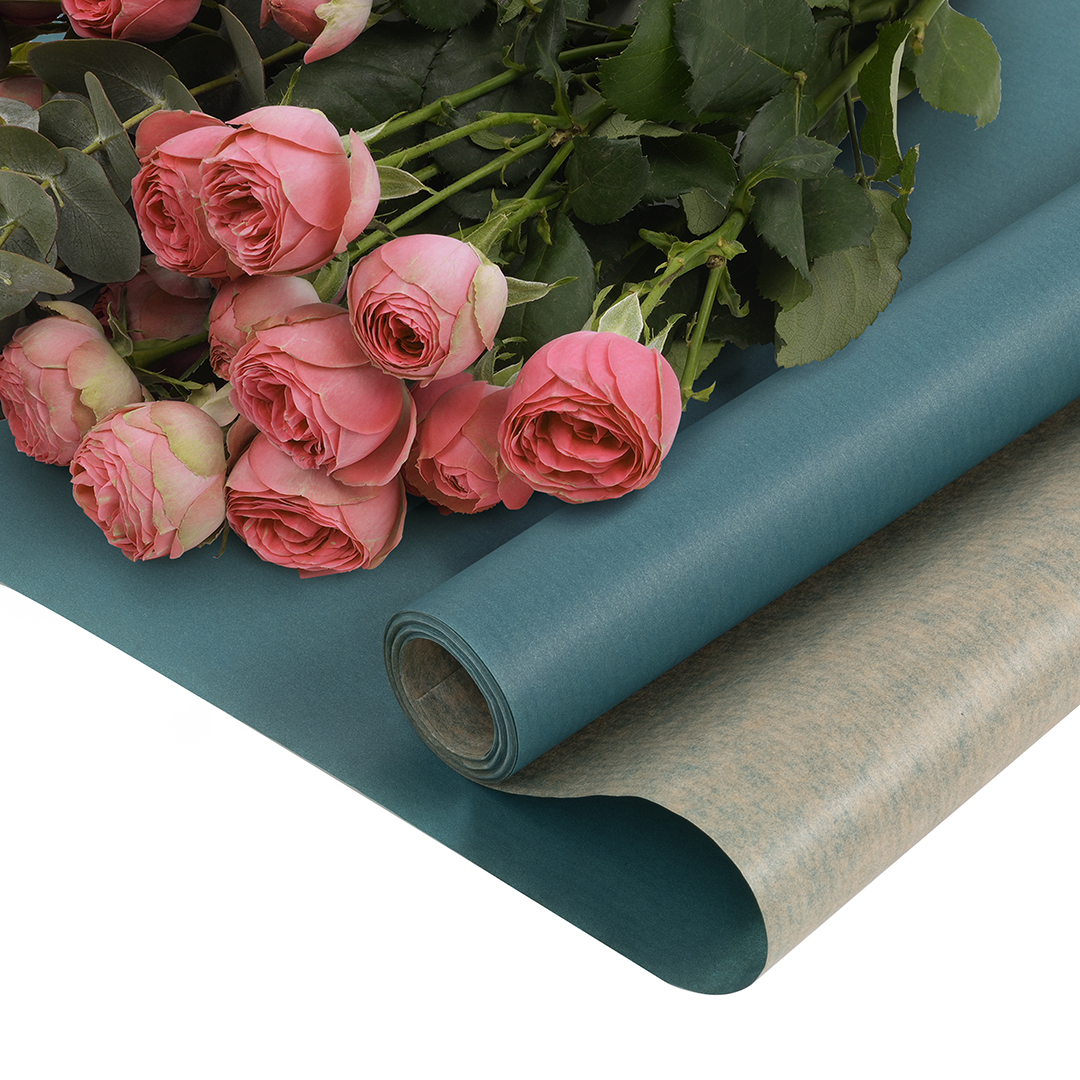 Упаковочная бумага, Крафт 40гр (0,68*10 м) Изумруд, 1 шт.